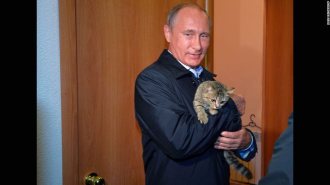 Putin dengan kucing
