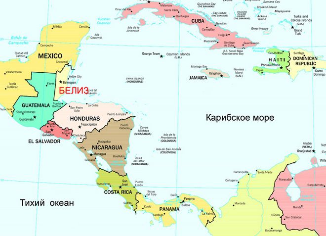 Belizo žemėlapis
