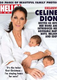 Celine Dion sulla copertina della rivista con figli appena nati