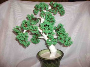 bonsai diperbuat daripada manik-manik14