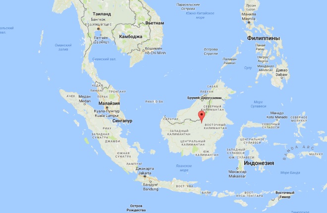 Borneo di peta dunia