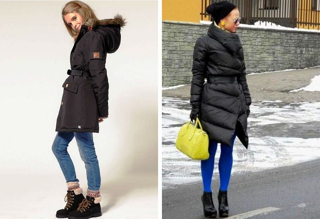 giacca invernale da donna nera con cosa indossare