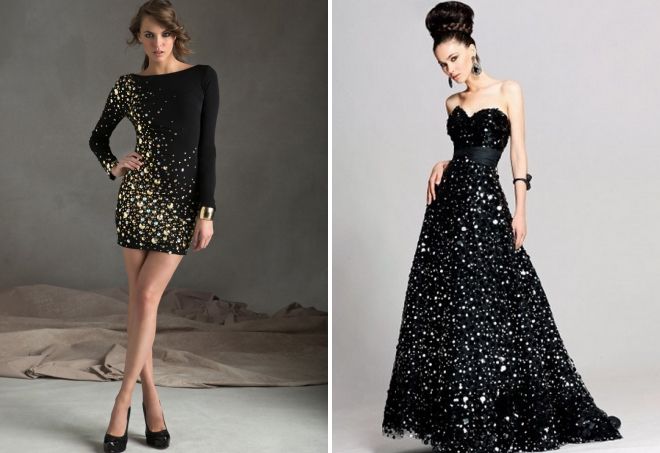 gaun malam fesyen dalam warna hitam