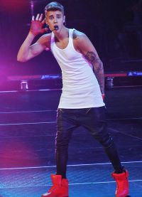 Justin Bieber di atas pentas