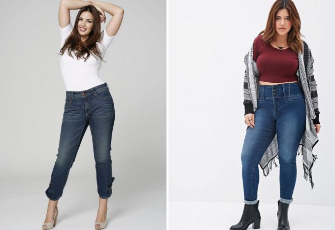 Jeans untuk wanita penuh dengan tinggi