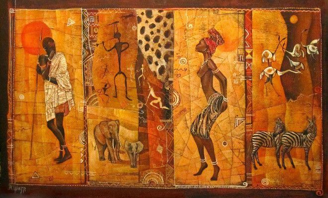 Lukisan Afrika dalam gaya etno