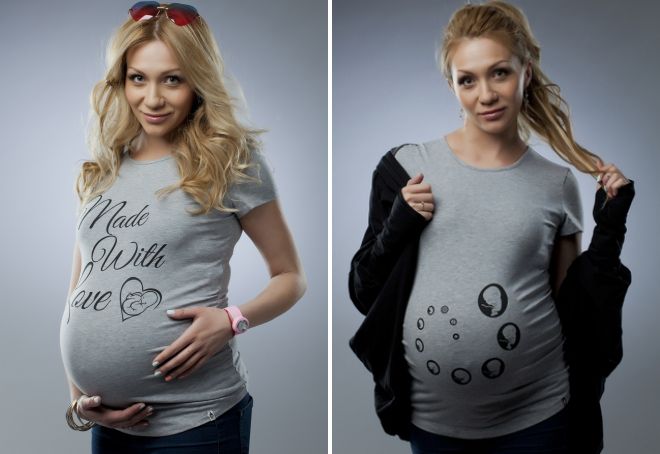 juokingi marškinėliai nėščioms moterims