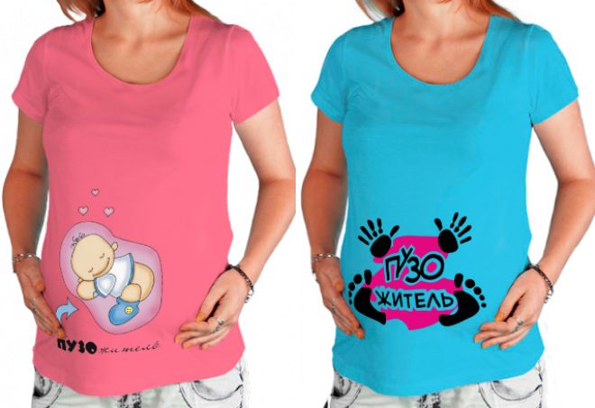 T-shirt dengan gambar untuk wanita hamil