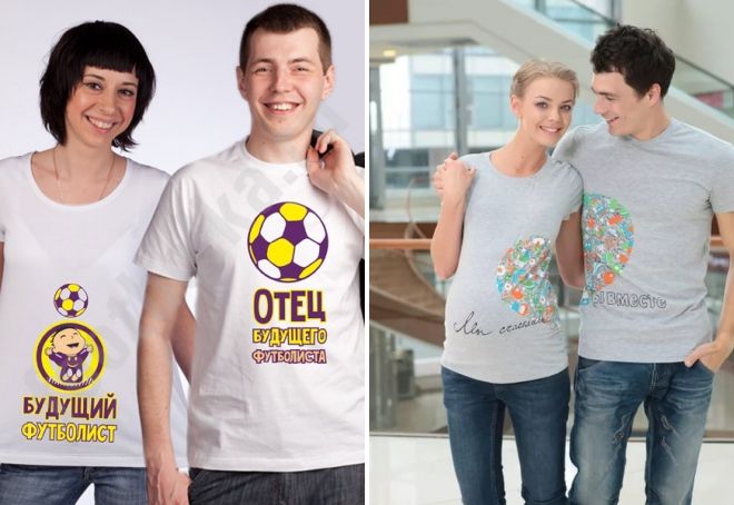 sepasang t-shirt untuk wanita hamil dan suami