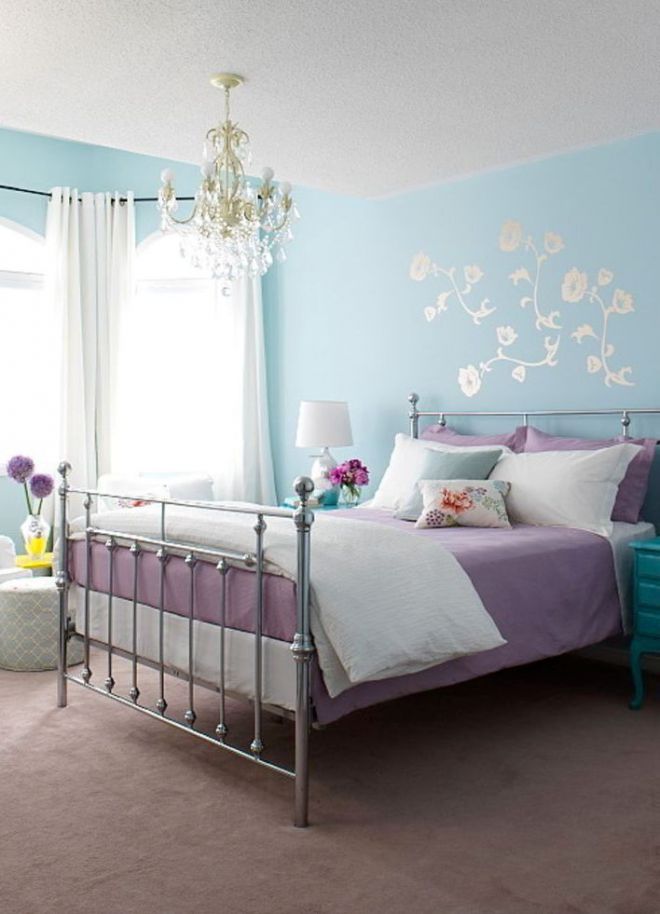 Lilac-Blue Bedroom