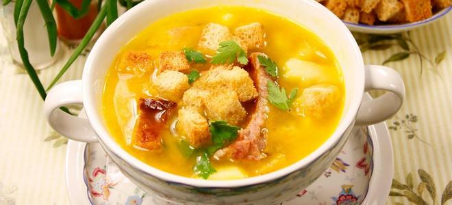 Resipi sup kacang dengan daging dan kentang