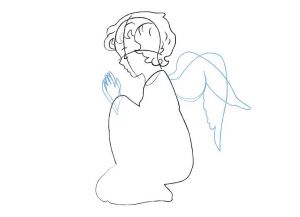 cara menggambar malaikat 17
