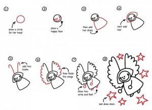 cara menggambar malaikat 6