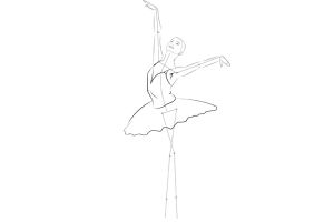 Cara menggambar ballerina 2