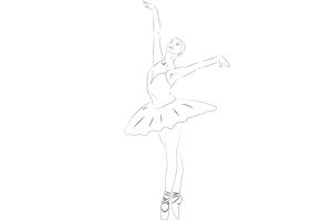 Cara menggambar ballerina 3