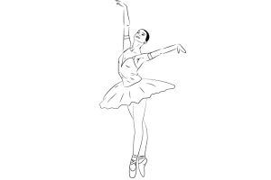 Cara menggambar ballerina 4
