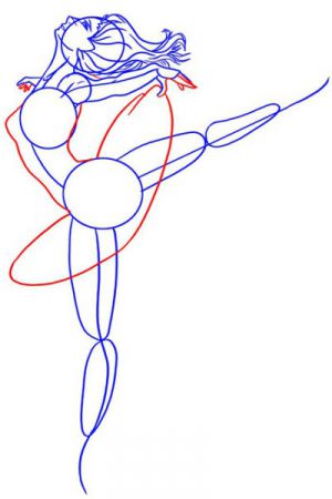 Cara menggambar ballerina 14