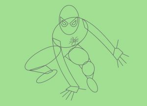 come disegnare Spider Man 6