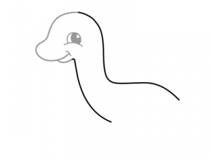 cara menggambar dinosaur 16