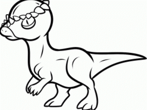 cara menggambar dinosaur