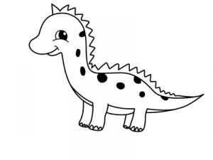 cara menggambar dinosaur 19