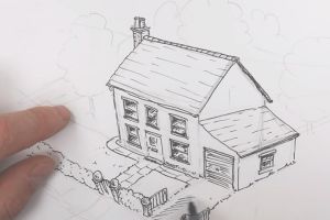 kaip nupiešti namą 22