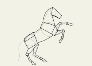 bagaimana untuk menarik kuda dalam langkah pensel dengan langkah 16