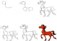 come disegnare un cavallo a matita passo dopo passo 2