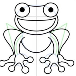 Cara menggambar katak 29