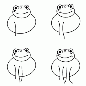 Cara menggambar katak 7
