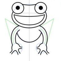 Cara menggambar katak 27