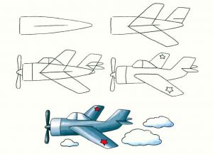 come disegnare un aereo per un bambino 3