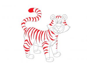 Как нарисовать тигра 18