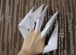 как сделать из бумаги ногти