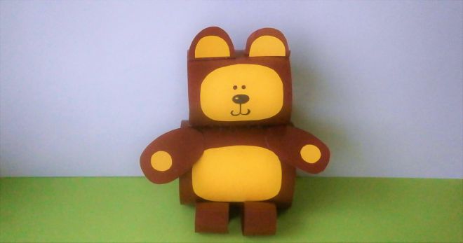 Bagaimana untuk membuat beruang kertas - kraf jumlah untuk kanak-kanak