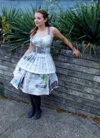 kaip suknelę iš laikraščių