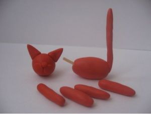 bagaimana membuat kucing keluar dari plasticine 4