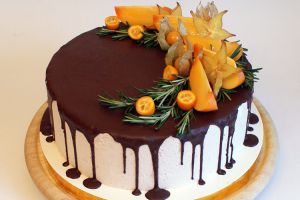 bagaimana untuk menghias coklat dan kek buah 4