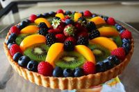 как украсить торт фруктами в желе 1