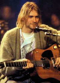 Kurt Cobain con la chitarra