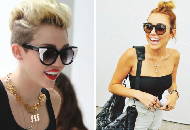 Miley Cyrus dalam gelas bergaya
