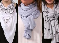 как завязывать шарфы платки палантины7