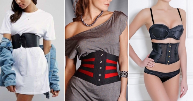 Belt korset - dengan apa yang akan memakai trend fesyen ini?