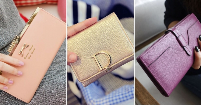 Dompet kulit - aksesori jenama berjenama untuk fesyen sebenar