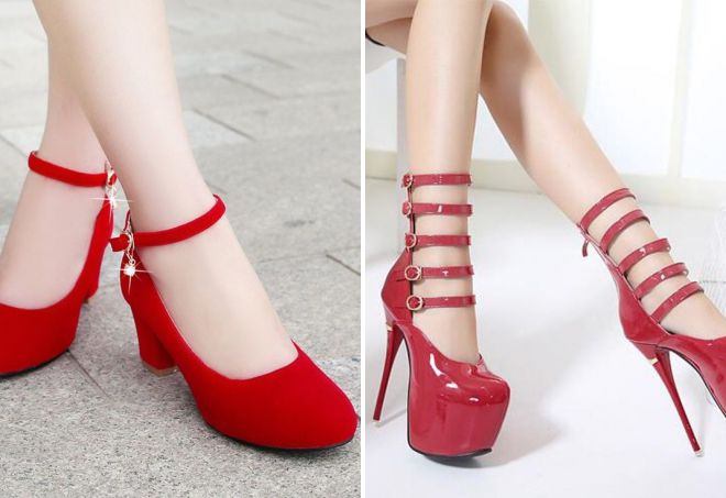 kasut warna merah