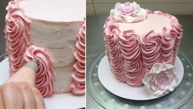 Cara menghias kek dengan krim 11