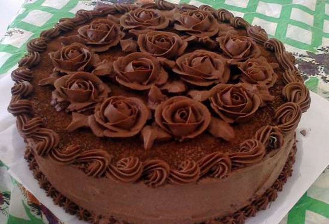 Cara menghiasi kek coklat dengan coklat dengan indah