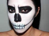 makiažas Helovinas skeletas 1