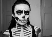 makiažas Helovinas skeletas 3