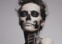 makiažas Helovinas skeletas 4